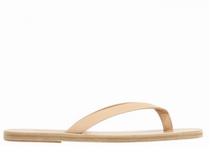 Japonki Męskie Ancient Greek Sandals Solon Leather Beżowe | MFO8838MM