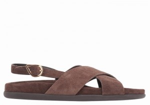 Sandały Casual Damskie Ancient Greek Sandals Ikesia Ciemny Brązowe | NKG3330GS