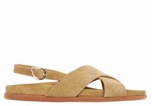 Sandały Casual Damskie Ancient Greek Sandals Ikesia Brązowe | EYQ542YQ