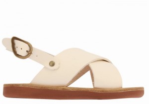 Sandały Casual Dziecięce Ancient Greek Sandals Little Maria Soft Białe | TRE2271IS