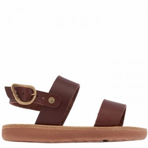 Sandały Casual Dziecięce Ancient Greek Sandals Little Clio Soft Kawa | SHT3964WY