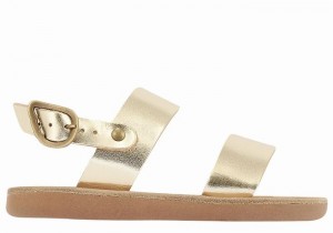 Sandały Casual Dziecięce Ancient Greek Sandals Little Clio Soft Złote Białe | BTS2144CC