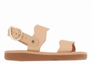 Sandały Casual Dziecięce Ancient Greek Sandals Little Calamos Soft Beżowe | OKA5081ZE