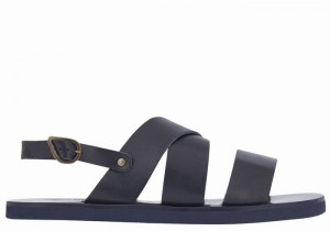 Sandały Casual Męskie Ancient Greek Sandals Miltos Ciemny Niebieskie | CIS142WT