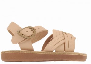 Sandały Płaskie Dziecięce Ancient Greek Sandals Little Electra Soft Beżowe | EWC7896DJ