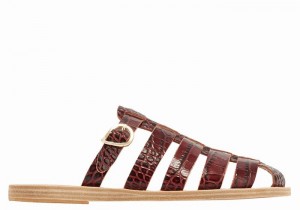 Sandały Rybaka Damskie Ancient Greek Sandals Cosmia Ciemny Czerwone Czarne | QHV4158XU