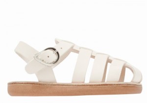 Sandały Rybaka Dziecięce Ancient Greek Sandals Little Ektoras Soft Białe | SOT189ZX