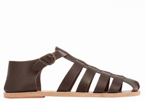 Sandały Rybaka Męskie Ancient Greek Sandals Homer Czekolada | DHP596FW