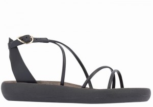 Sandały Z Paskami Damskie Ancient Greek Sandals Anastasia Comfort Czarne | NHT6885YD