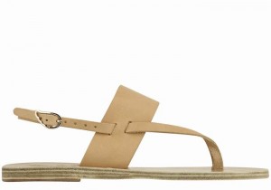 Sandały Z Paskiem Na Plecy Damskie Ancient Greek Sandals Zoe Flip Flop Leather Beżowe | JKX393IC