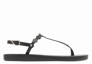 Sandały Z Paskiem Na Plecy Damskie Ancient Greek Sandals Velos Flip Flop Czarne | WHR227BM