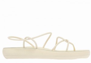 Sandały Z Paskiem Na Plecy Damskie Ancient Greek Sandals Taxidi Comfort Białe | ARF3238LO