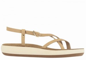 Sandały Z Paskiem Na Plecy Damskie Ancient Greek Sandals Semele Comfort Beżowe | VHF8021BO