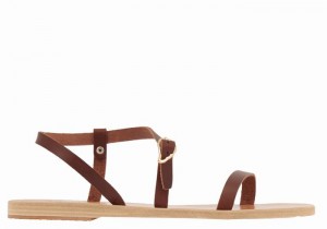 Sandały Z Paskiem Na Plecy Damskie Ancient Greek Sandals Niove Leather Kawa | NMO55100XB