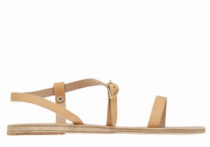 Sandały Z Paskiem Na Plecy Damskie Ancient Greek Sandals Niove Leather Beżowe | KRQ2969WT