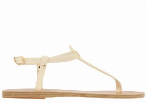 Sandały Z Paskiem Na Plecy Damskie Ancient Greek Sandals Lito Flip Flop Leather Białe | FEY3427TR