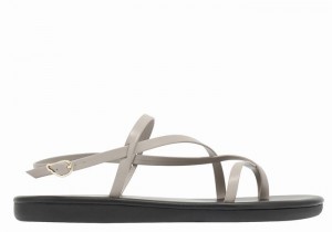 Sandały Z Paskiem Na Plecy Damskie Ancient Greek Sandals Alethea Szare Brązowe | GUJ3933AT