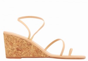 Sandały na Koturnie Damskie Ancient Greek Sandals Chora Mid Beżowe | NWF5579NG