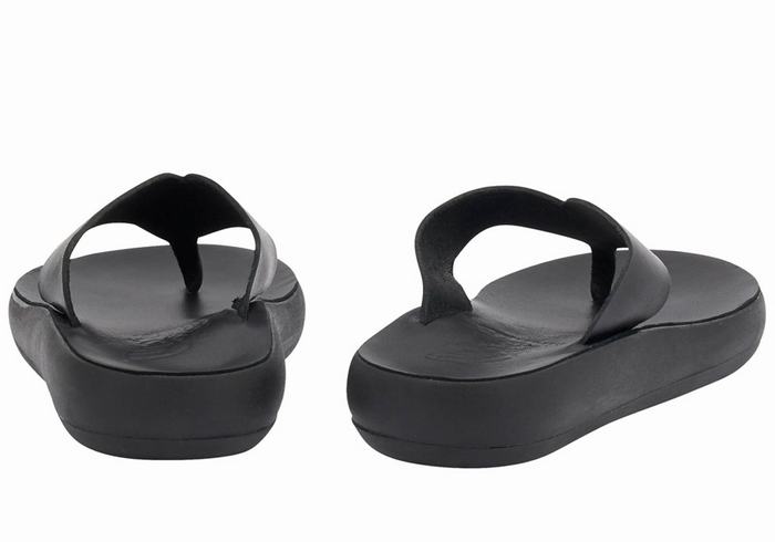 Japonki Damskie Ancient Greek Sandals Charys Comfort Czarne | JTS6770CB