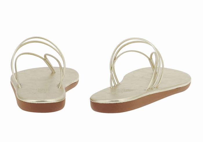 Japonki Damskie Ancient Greek Sandals E Złote Białe | AEW9828YW