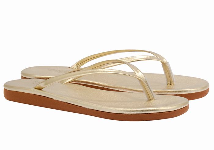 Japonki Damskie Ancient Greek Sandals Saionara Złote Białe | QCV5536JO