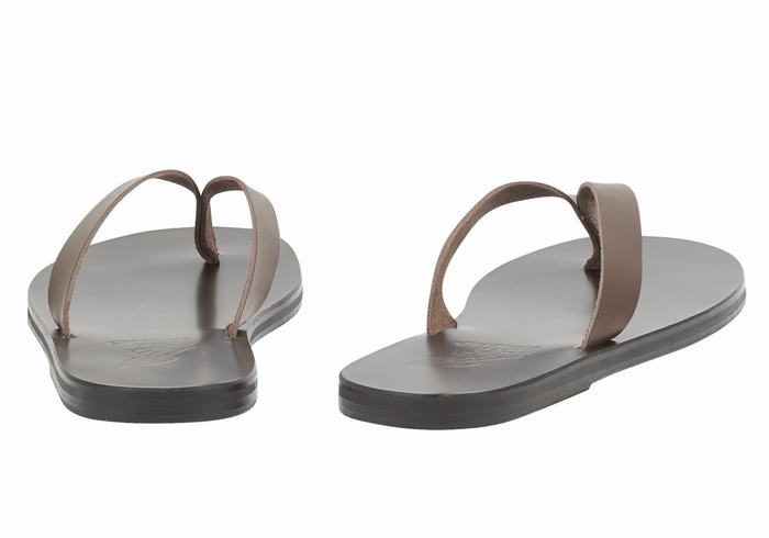 Japonki Męskie Ancient Greek Sandals Solon Leather Czekolada | RAO3149PO