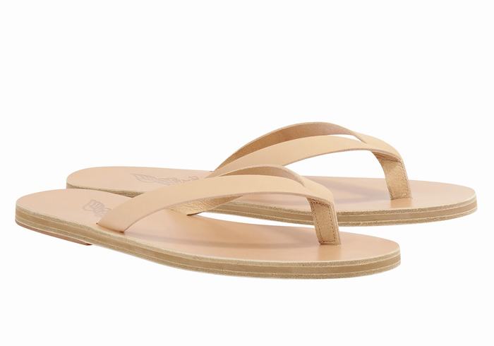 Japonki Męskie Ancient Greek Sandals Solon Leather Beżowe | MFO8838MM