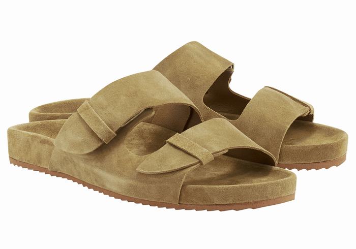 Kapcie Męskie Ancient Greek Sandals Diogenis Zielone | XKQ335LB