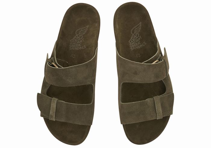 Kapcie Męskie Ancient Greek Sandals Diogenis Ciemny Zielone | USJ1749NF