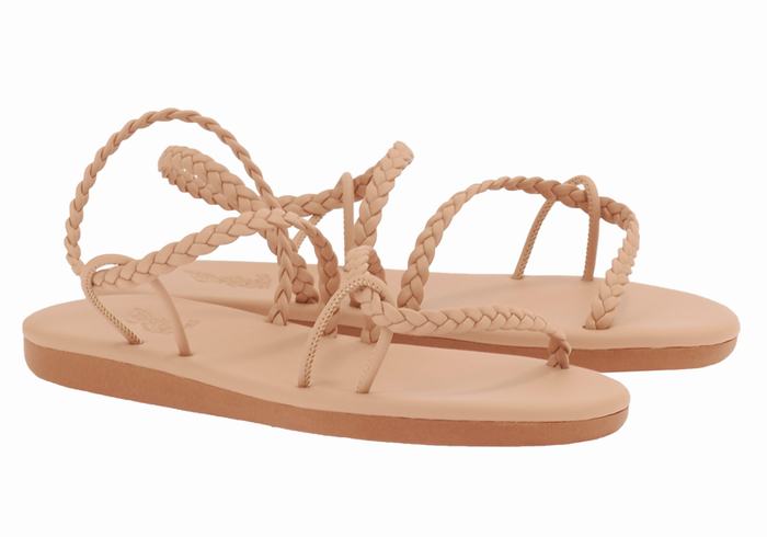 Plecione Sandały Damskie Ancient Greek Sandals Maya Beżowe | OTQ812ZJ