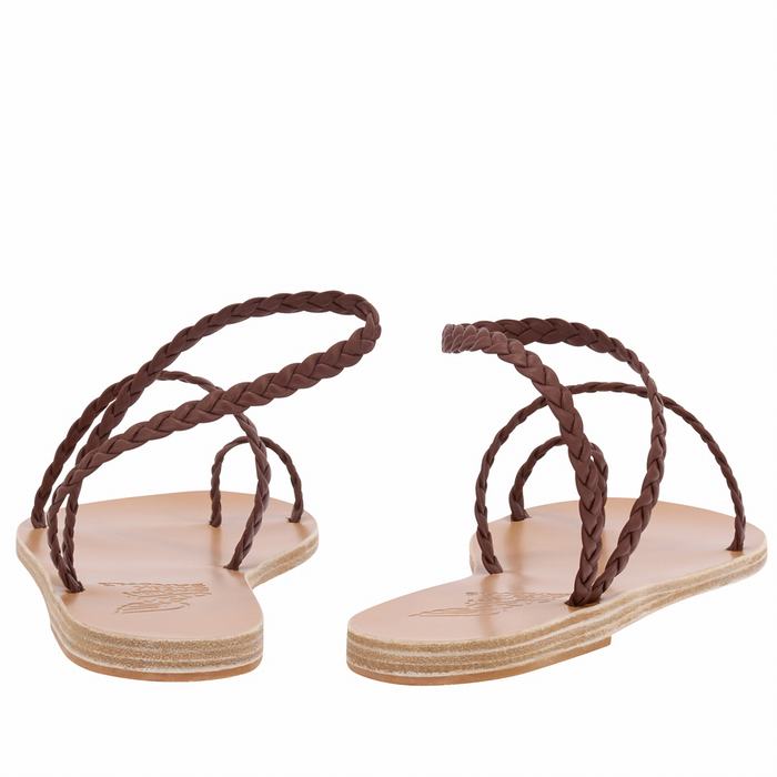 Plecione Sandały Damskie Ancient Greek Sandals Eleftheria Leather Kawa | LQU6827PQ