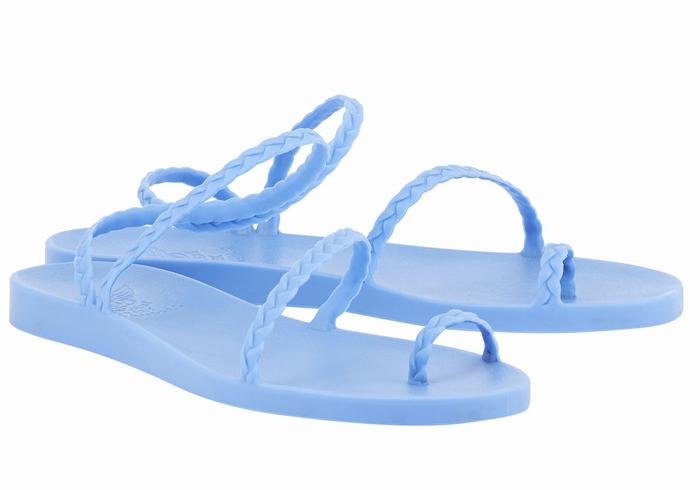 Plecione Sandały Damskie Ancient Greek Sandals Eleftheria Głęboka Niebieskie | VGD1135IU