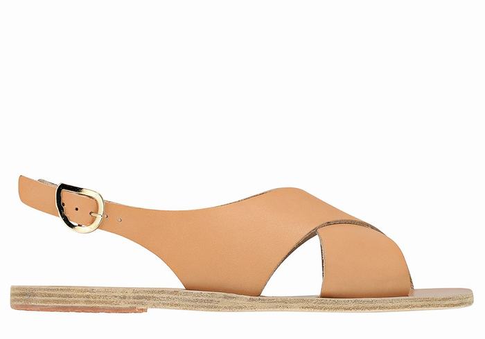 Sandały Casual Damskie Ancient Greek Sandals Maria Leather Beżowe | APW2742IN