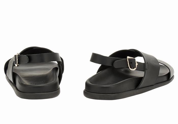 Sandały Casual Damskie Ancient Greek Sandals Ikesia Czarne | SZF4224NW