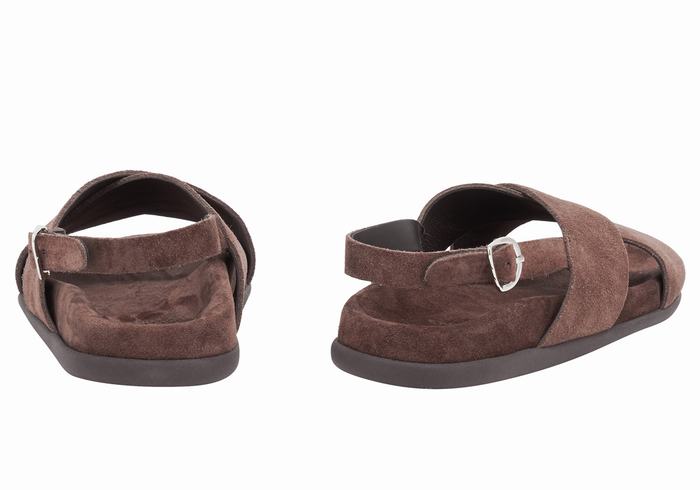 Sandały Casual Damskie Ancient Greek Sandals Ikesia Ciemny Brązowe | NKG3330GS