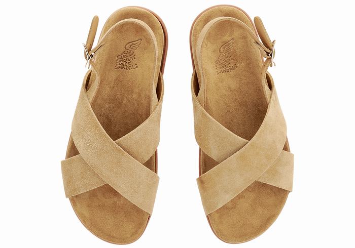 Sandały Casual Damskie Ancient Greek Sandals Ikesia Brązowe | EYQ542YQ