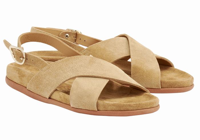 Sandały Casual Damskie Ancient Greek Sandals Ikesia Brązowe | EYQ542YQ