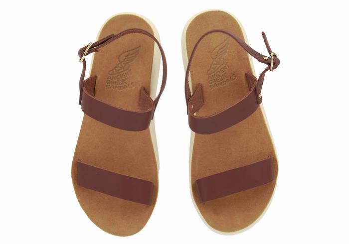 Sandały Casual Damskie Ancient Greek Sandals Clio Comfort Kawa | TMN8897GD