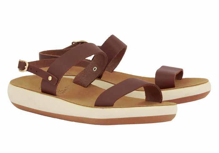 Sandały Casual Damskie Ancient Greek Sandals Clio Comfort Kawa | TMN8897GD