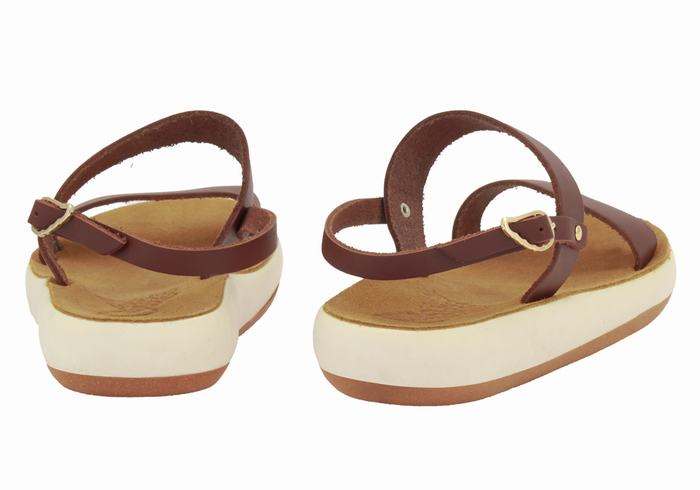 Sandały Casual Damskie Ancient Greek Sandals Clio Comfort Kawa | TMN8897GD