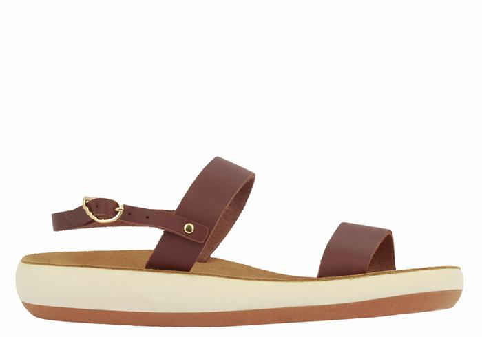 Sandały Casual Damskie Ancient Greek Sandals Clio Comfort Kawa | TMN8897GD