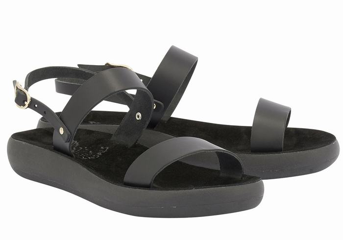 Sandały Casual Damskie Ancient Greek Sandals Clio Comfort Czarne | NHR3324SQ