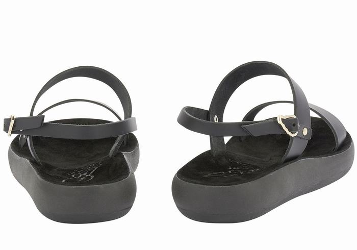 Sandały Casual Damskie Ancient Greek Sandals Clio Comfort Czarne | NHR3324SQ