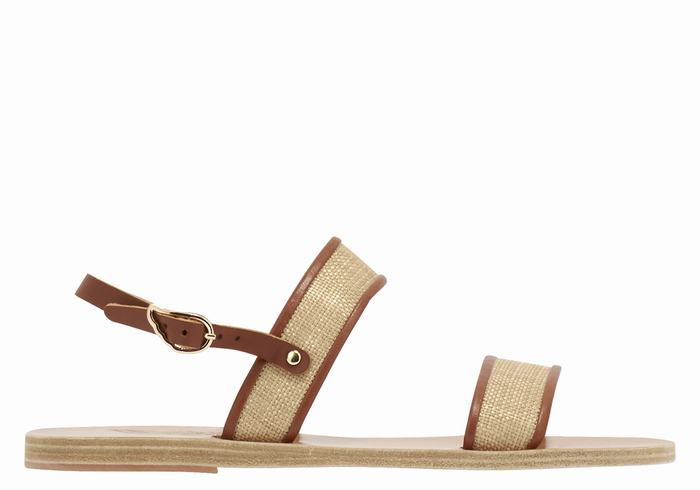 Sandały Casual Damskie Ancient Greek Sandals Clio Beżowe Brązowe | WBI647ZS