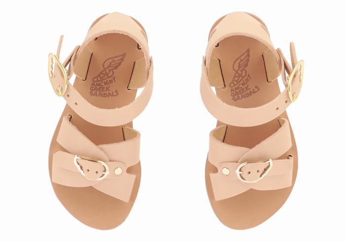 Sandały Casual Dziecięce Ancient Greek Sandals Little Vasso Soft Beżowe | RYU8568AL