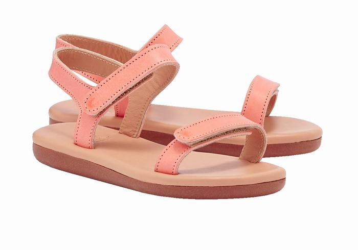 Sandały Casual Dziecięce Ancient Greek Sandals Little Poros Soft Różowe | FQU9849NZ