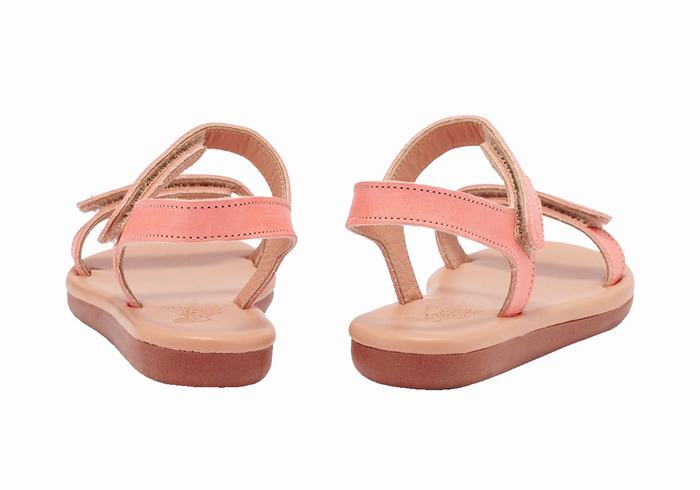 Sandały Casual Dziecięce Ancient Greek Sandals Little Poros Soft Różowe | FQU9849NZ