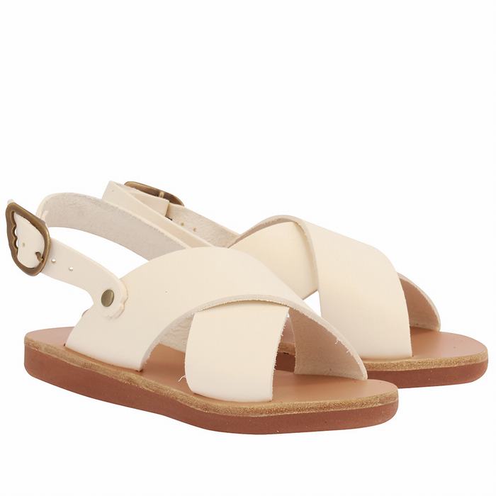 Sandały Casual Dziecięce Ancient Greek Sandals Little Maria Soft Białe | TRE2271IS