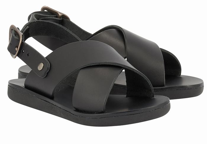 Sandały Casual Dziecięce Ancient Greek Sandals Little Maria Soft Czarne | XJT280BK