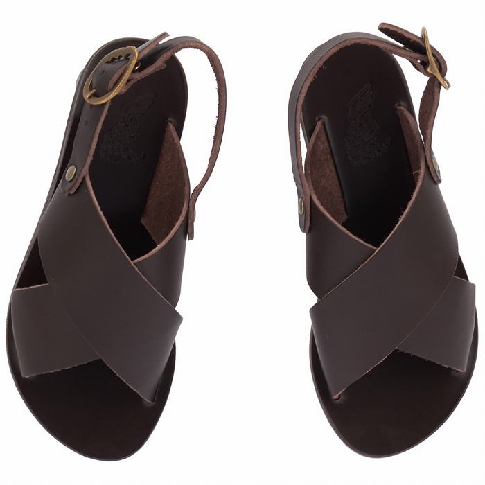 Sandały Casual Dziecięce Ancient Greek Sandals Little Maria Soft Czekolada | DVY477BT